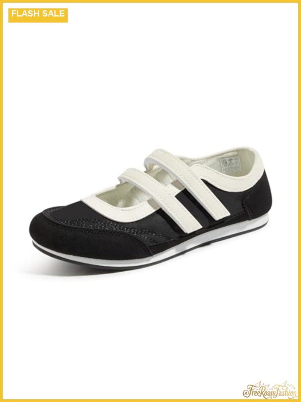 Canvas Mary Jane Shoes with Adjustable Hook and Loop Closure
